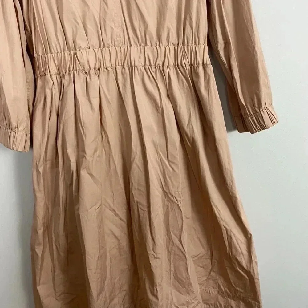 J. Crew Cinched Waist Poplin Dress